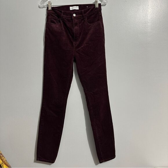Loft eggplant color skinny corduroy size 25/0 - Picture 1 of 6